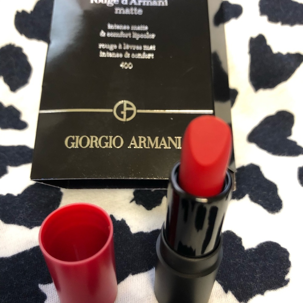 Get 2-Deluxe  size  rouge d’ Armani matte lip #400